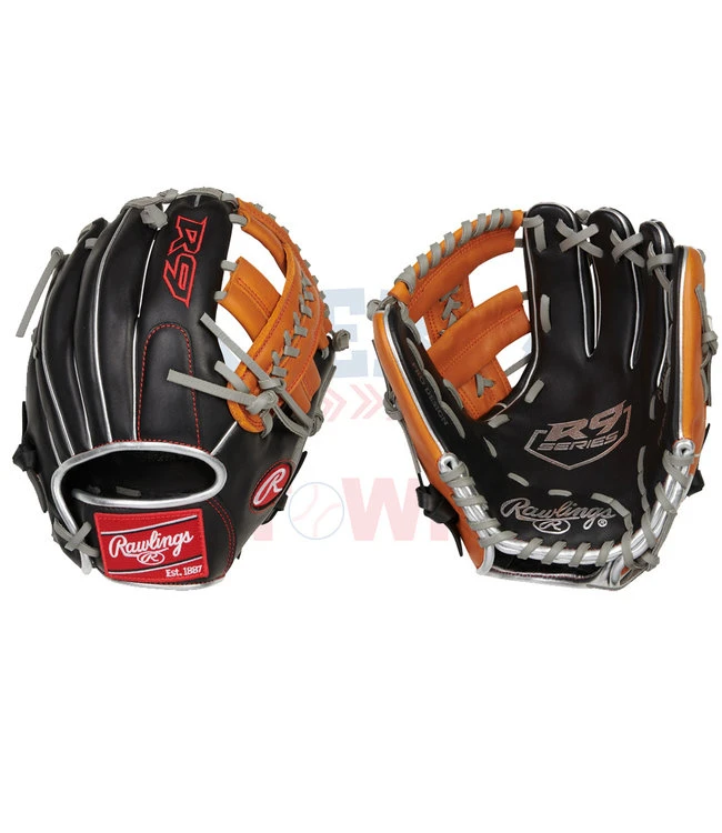 RAWLINGS R9110U-19BT R9 11" Youth Baseball Glove 1 RAWLINGS R9110U-19BT R9 11" Youth Baseball Glove
